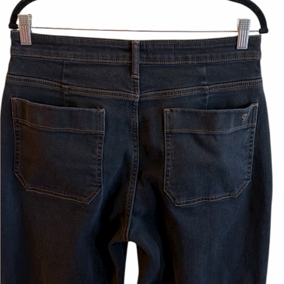 Pilcro Curvy Jeans Size 31 Tall Black Shadow Wash High Rise Wide Leg - Picture 6 of 12